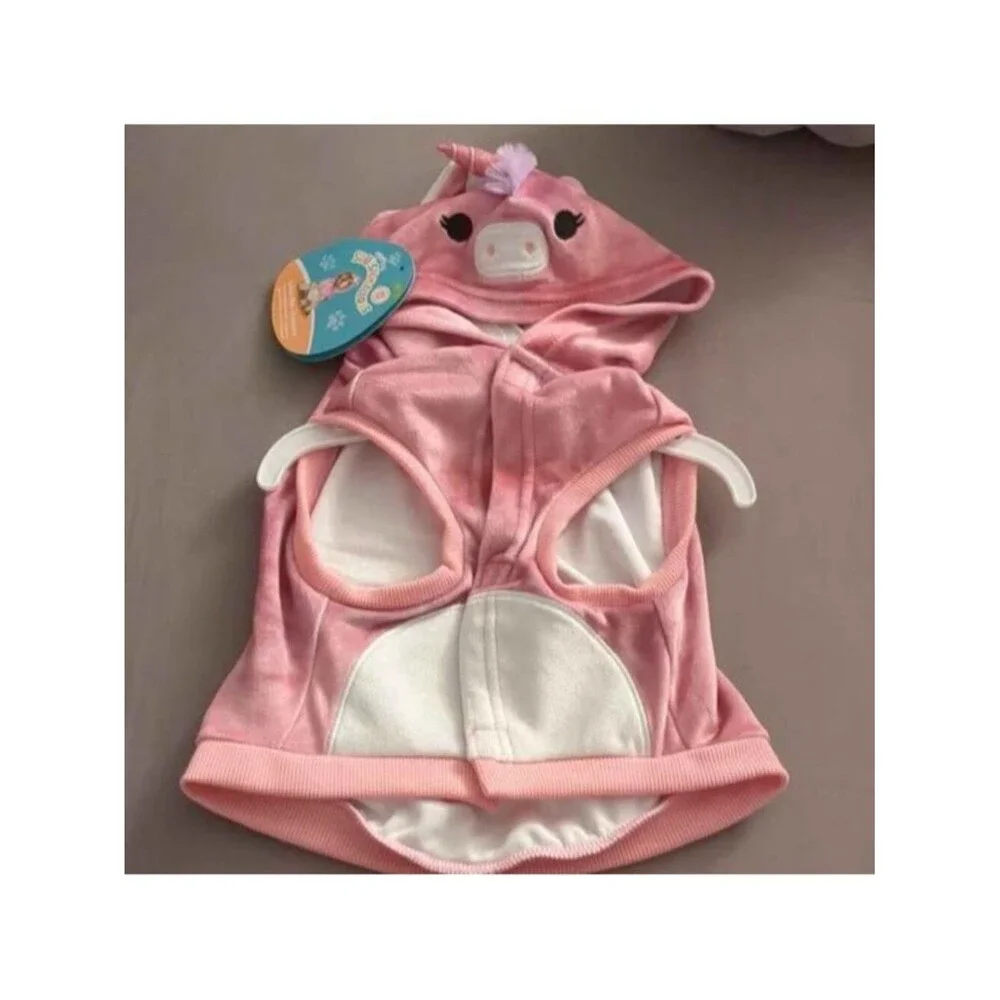 NEW Small squishmallow Lola the unicorn dog hoodie